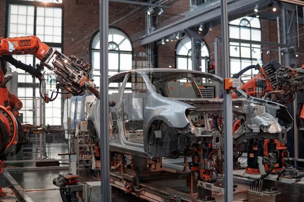 Vehicle bodies on an automated assembly line